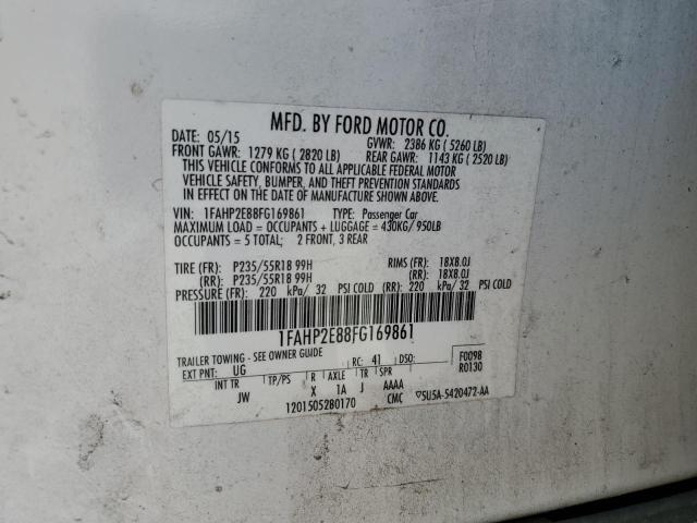 2015 FORD TAURUS SEL - 1FAHP2E88FG169861