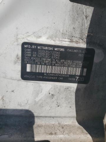 2015 MITSUBISHI MIRAGE ES ML32A4HJ6FH036539