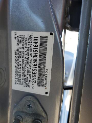 2003 HONDA CIVIC LX #3303570936