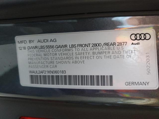 2019 AUDI A6 PREMIUM - WAUL2AF21KN060183