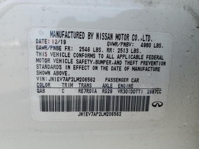 2020 INFINITI Q50 PURE - JN1EV7AP2LM206562