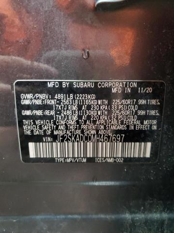 2021 SUBARU FORESTER JF2SKADC0MH467697