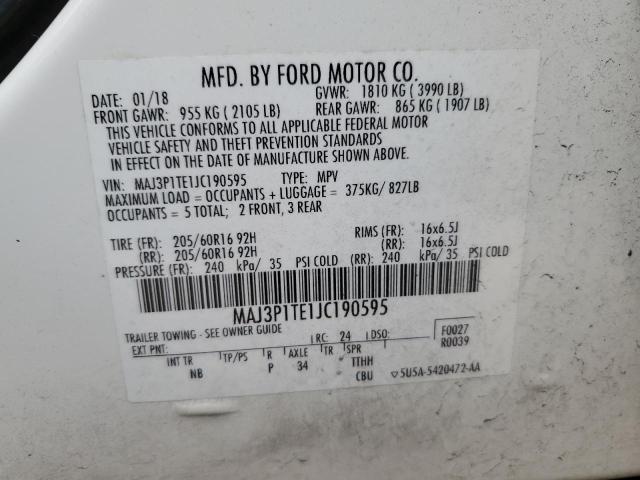 2018 FORD ECOSPORT S - MAJ3P1TE1JC190595