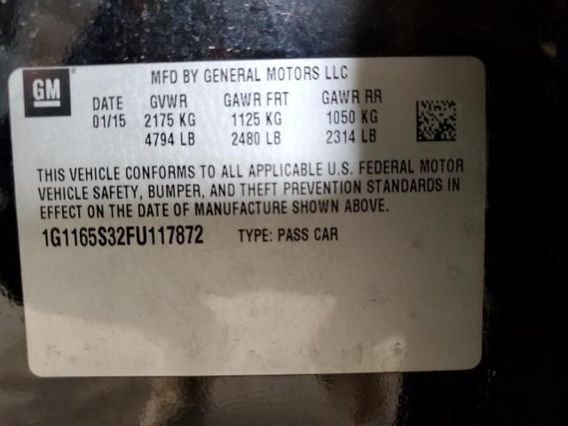 2015 CHEVROLET IMPALA LTZ - 1G1165S32FU117872
