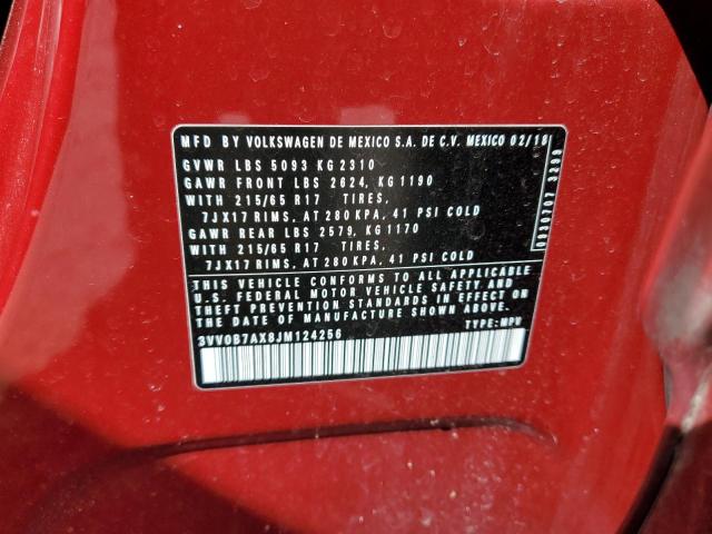 2018 VOLKSWAGEN TIGUAN S - 3VV0B7AX8JM124256