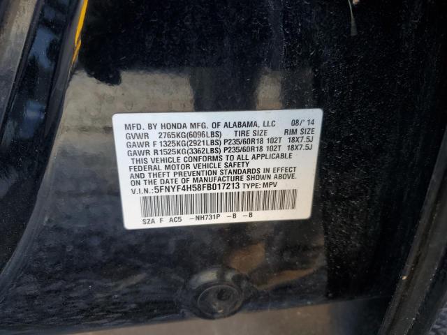 2015 HONDA PILOT EXL - 5FNYF4H58FB017213
