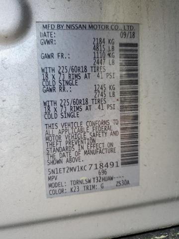 2019 NISSAN ROGUE SV H 5N1ET2MV1KC718491