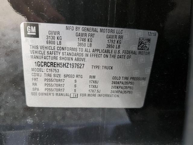 2017 CHEVROLET SILVERADO - 1GCRCREH5HZ197627