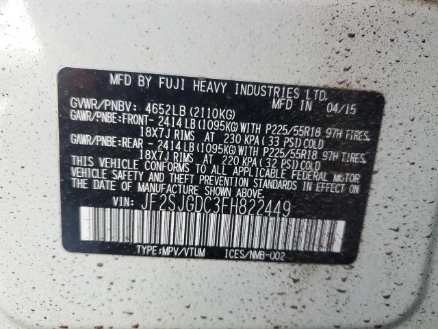 2015 SUBARU FORESTER 2 - JF2SJGDC3FH822449