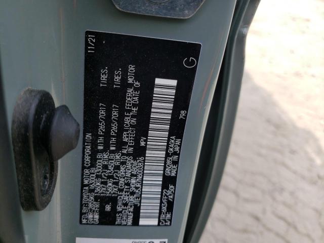 2022 TOYOTA 4RUNNER TR - JTETU5JR7N6003876