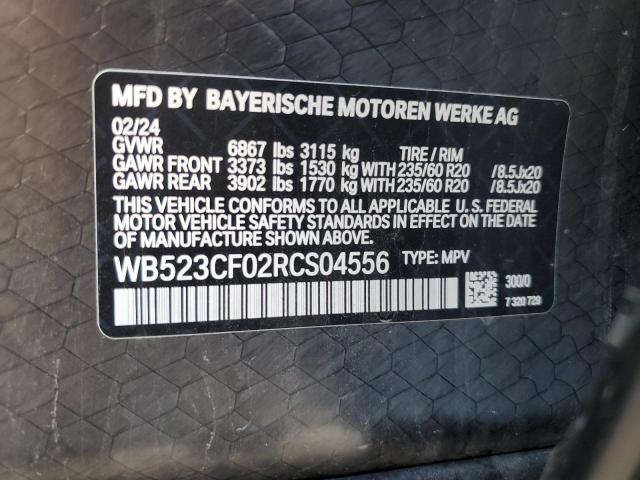 2024 BMW IX XDRIVE5 WB523CF02RCS04556