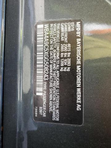 2016 BMW 428 I GRAN WBA4A9C5XGG508243