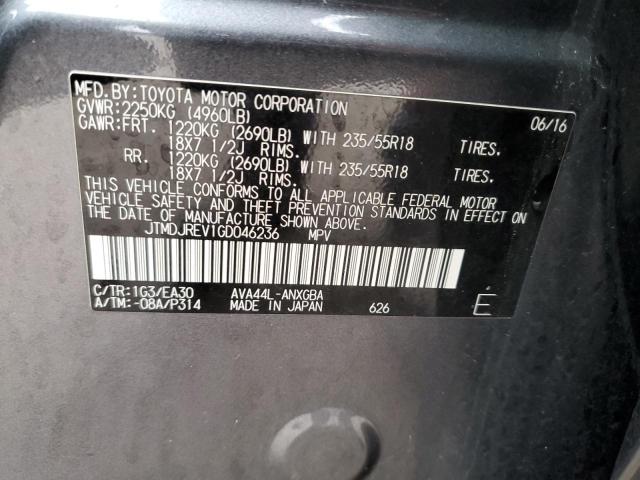 2016 TOYOTA RAV4 HV LI - JTMDJREV1GD046236