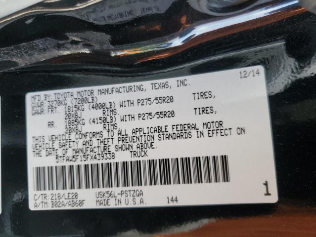 2015 TOYOTA TUNDRA CRE - 5TFAW5F15FX439338