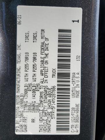 2021 TOYOTA TUNDRA DOU - 5TFRY5F14MX287806