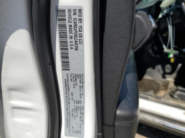 2020 DODGE DURANGO SS 1C4RDJFG9LC443756