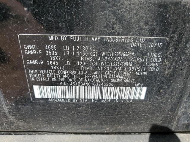 2016 SUBARU OUTBACK 2. - 4S4BSANC1G3240500