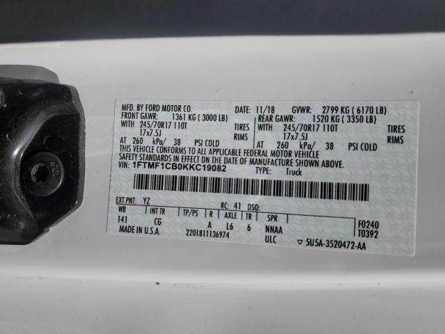 2019 FORD F150 - 1FTMF1CB0KKC19082