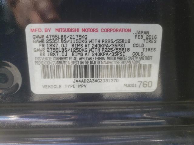 2016 MITSUBISHI OUTLANDER - JA4AD2A3XGZ031270