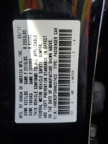2017 HONDA ACCORD SPO - 1HGCR2F5XHA227432