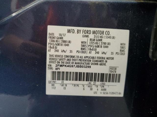 2018 FORD EDGE SE - 2FMPK4G97JBB03299