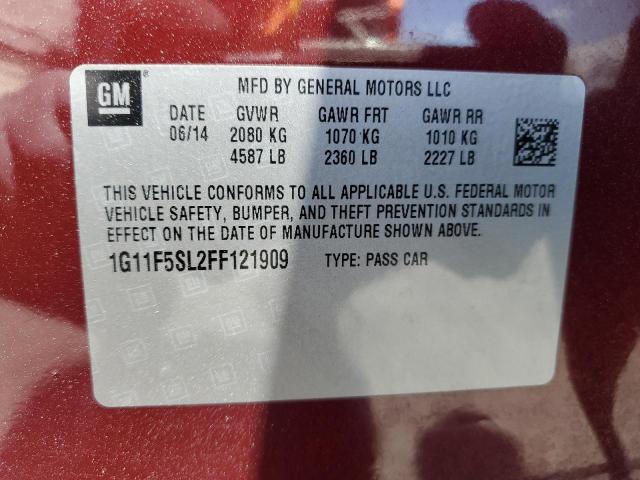 2015 CHEVROLET MALIBU LTZ - 1G11F5SL2FF121909