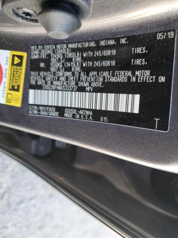 2019 TOYOTA HIGHLANDER - 5TDZZRFH6KS333737