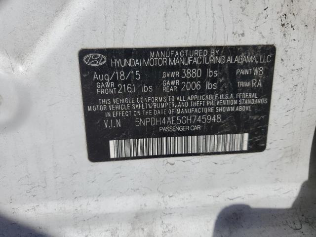2016 HYUNDAI ELANTRA SE - 5NPDH4AE5GH745948