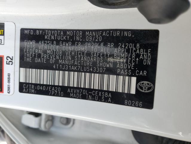 2020 TOYOTA CAMRY SE - 4T1J31AK7LU543307