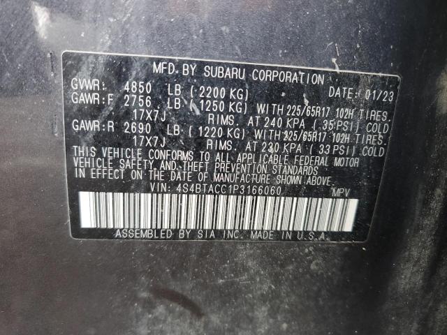 2023 SUBARU OUTBACK PR 4S4BTACC1P3166060