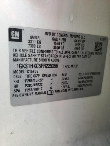 2015 GMC YUKON XL C - 1GKS1HKC5FR225356