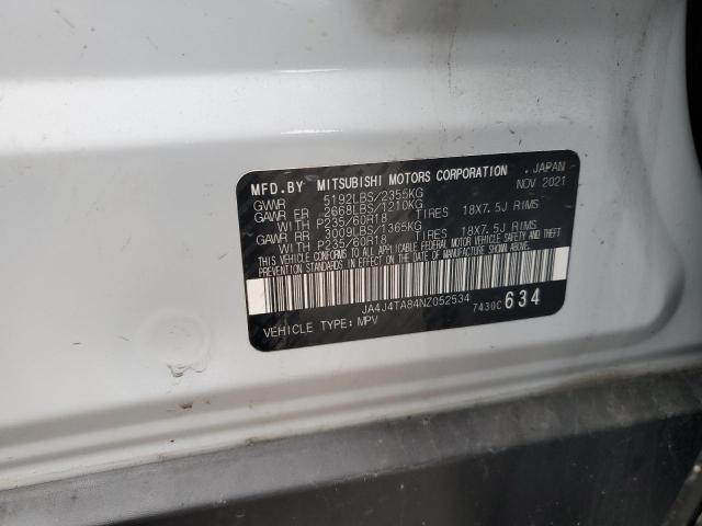 2022 MITSUBISHI OUTLANDER - JA4J4TA84NZ052534