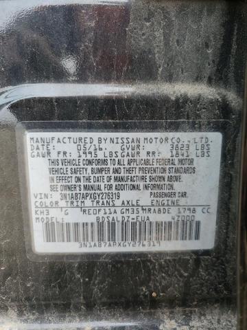 2016 NISSAN SENTRA S - 3N1AB7APXGY276319