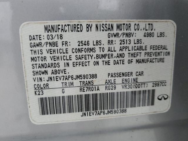2018 INFINITI Q50 LUXE - JN1EV7AP6JM590388