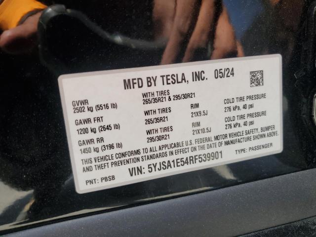 2024 TESLA MODEL S 5YJSA1E54RF539901