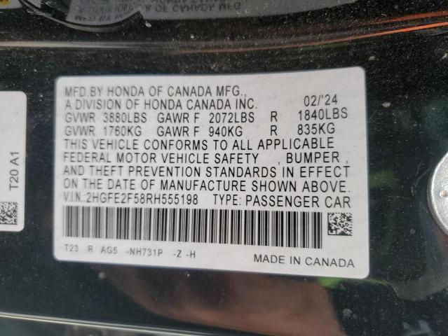 2024 HONDA CIVIC SPOR 2HGFE2F58RH555198