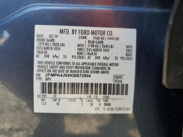 2019 FORD EDGE SEL - 2FMPK4J9XKBB72904