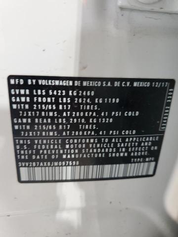 2018 VOLKSWAGEN TIGUAN SE - 3VV2B7AX8JM097598