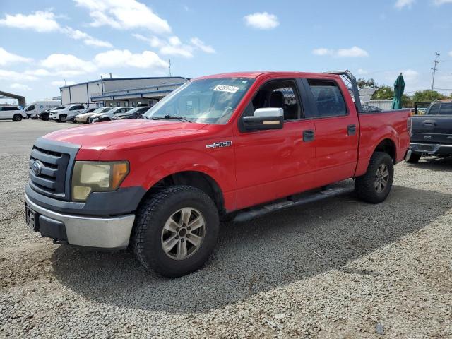 FORD F150 SUPER 2010 red crew pic gas 1FTEW1E83AFD01501 photo #1