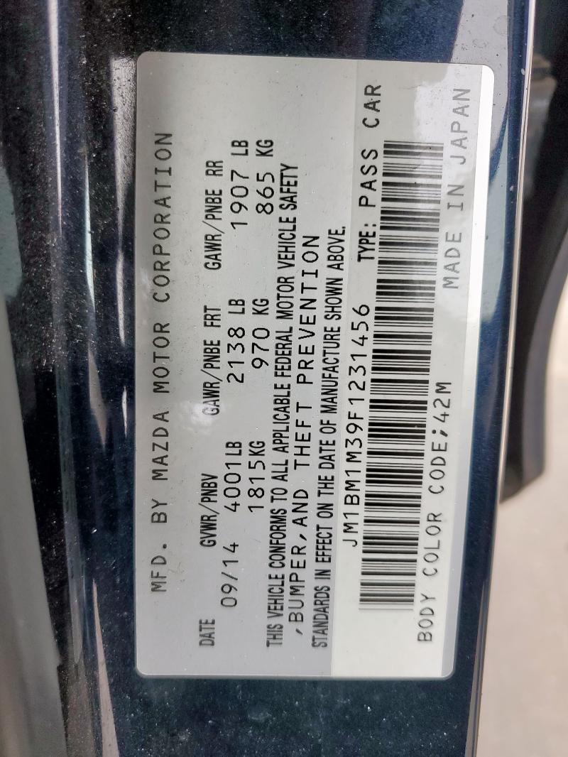 2015 MAZDA 3 GRAND TO - JM1BM1M39F1231456