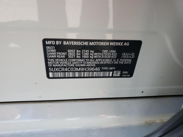 2021 BMW X5 SDRIVE - 5UXCR4C03M9H39646