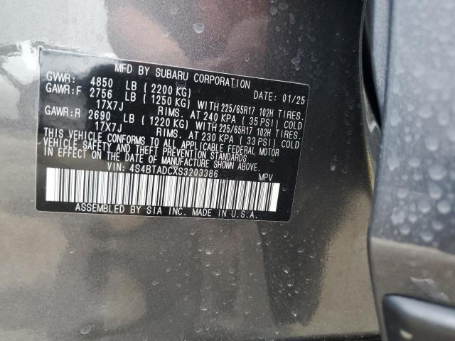 2025 SUBARU OUTBACK PR - 4S4BTADCXS3203386
