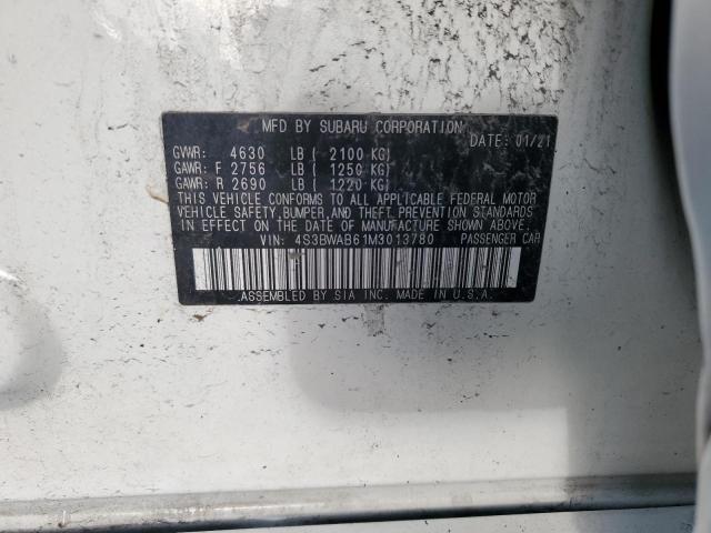 2021 SUBARU LEGACY 4S3BWAB61M3013780
