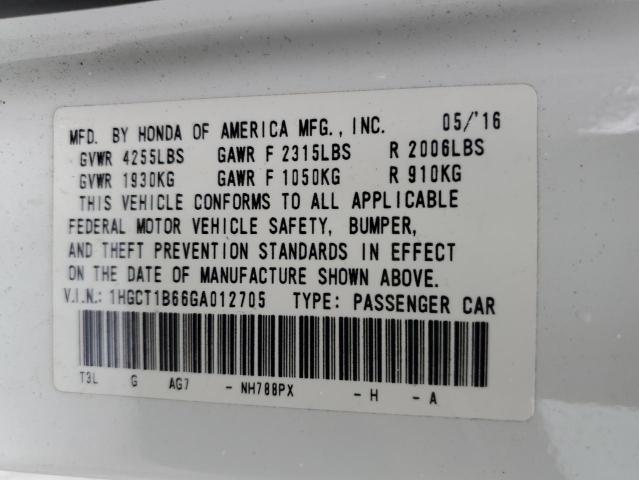 2016 HONDA ACCORD EXL - 1HGCT1B66GA012705