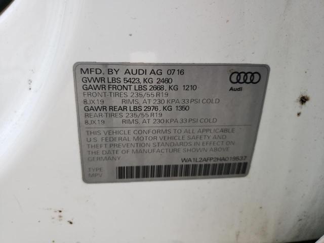 2017 AUDI Q5 PREMIUM - WA1L2AFP2HA019537