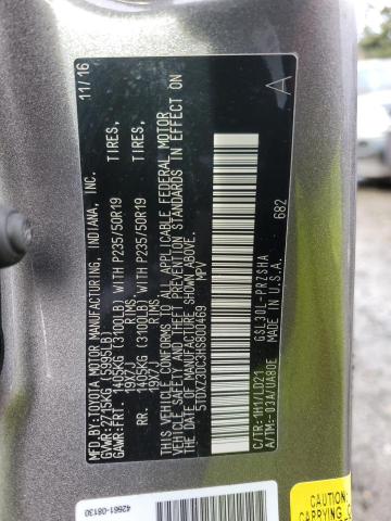 2017 TOYOTA SIENNA SE 5TDXZ3DC3HS800469