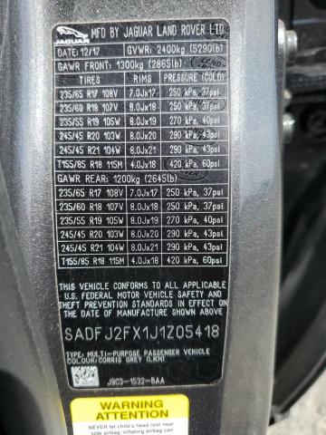2018 JAGUAR E-PACE S SADFJ2FX1J1Z05418