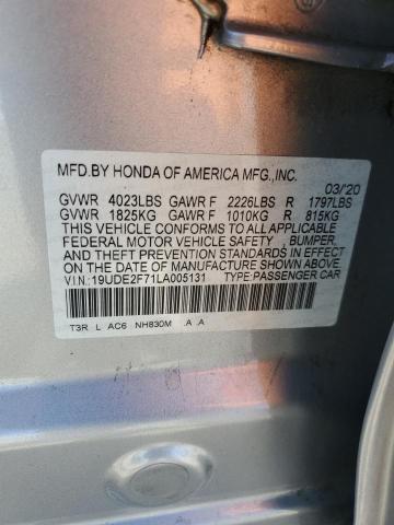 2020 ACURA ILX PREMIU 19UDE2F71LA005131