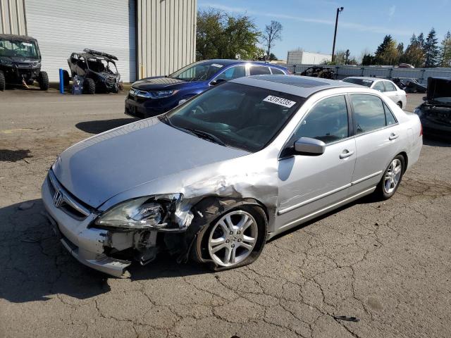 HONDA ACCORD EX 2007 silver  gas 1HGCM56847A092649 photo #1