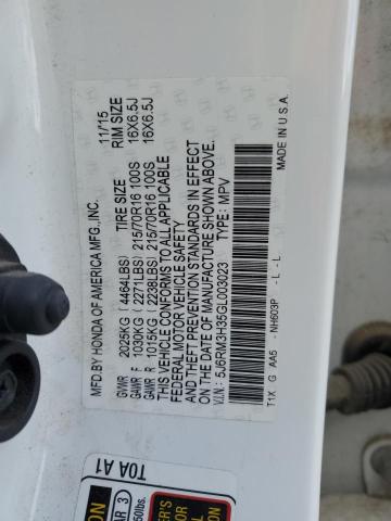 2016 HONDA CR-V LX - 5J6RM3H35GL003023